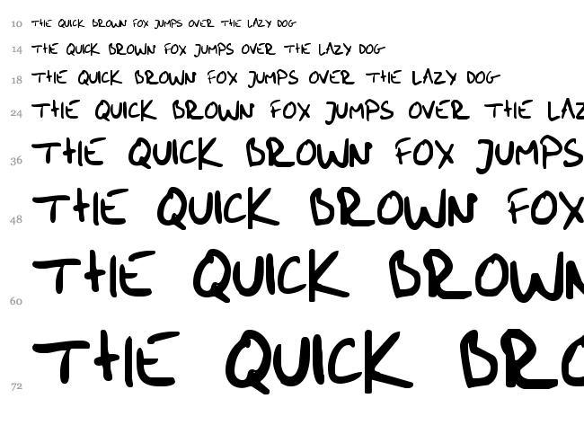Me Handwritin Bold font waterfall